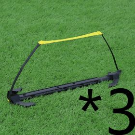 Obstacle Agility Bar Batch Soccer Training (Specification: 3pcs Black fluorescent green)
