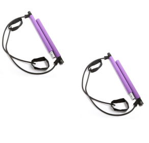 Yoga Crossfit Resistance Bands Exerciser Pull Rope Portable Gym Workout Pilates Bar Trainer Elastic Bands (Specification: Purple Opp 2pc)