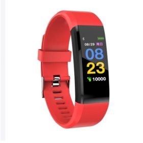 Smart Bracelet With Bluetooth Wristband Heart Rate Monitor Watch Activity Fitness Tracker (Specification: Red)