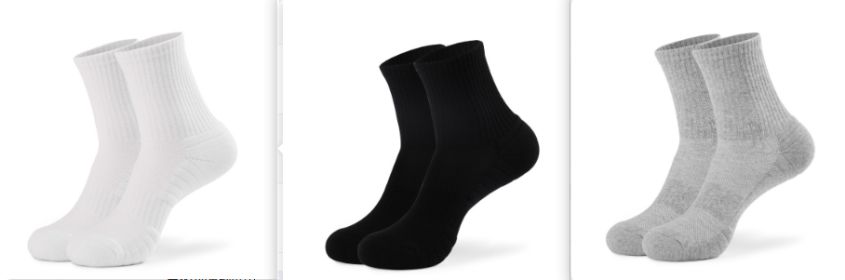 Pure Cotton Sports Socks With A Thickened Towelbacked SoleMens Basketball Style (Option: Set1)