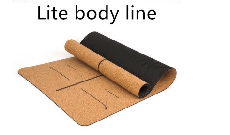 Cork Yoga Mat (Specification: Line/183X68X0.4cm)