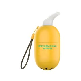 Adjustable Resistance Lung Capacity And Abdominal Breathing Trainer (Specification: Yellow)