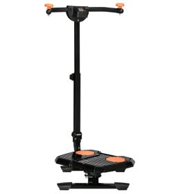 Ab Workout Equipment – Soozier Foldable Ab Twister Board with LCD Monitor, Adjustable Handle, Core Fitness Trainer (Option: BlackRed)