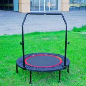 40 Inch Mini Exercise Trampoline For Adults Or Kids Indoor Fitness Rebounder Trampoline With Safety Pad Max. Load 300LBS (Specification: Black)