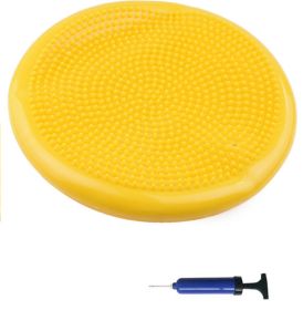 Inflatable Foot Massage Ball Pad Fitness Exercise Equipment Yoga Balance Board (Specification: Yellow with pump)