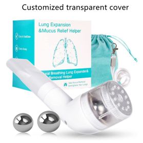 Deep Breathing Bite Lung Whistle Lung Capacity Exercise Device (Specification: Customized transparent cover/1PCS)