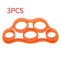 Silicone Finger Trainer Hand Gripper Resistance Bands Fitness (Specification: Orange 3PCS)
