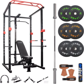 Home Gym Sets Multi-functional Power Cage,Home Adjustable Pullup Squat Rack (Specification: 100lb)