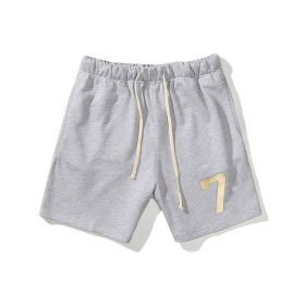 Sports Gym Shorts Digital Drawstring (Specification: Grey/M)