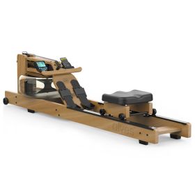 Wooden Household Water Resistance Rowing Machine With Digital Display (Specification: Pine)