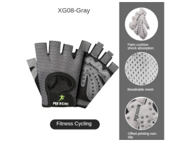 Dumbbell Equipment Horizontal Bar Half-finger Non-slip Exercise Pull-up Fitness Gloves (Specification: XG08 grey/L)