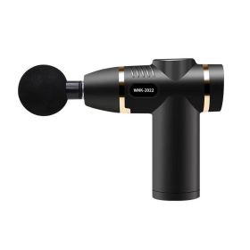 Mini Fascia Gun Mini Massage Gun Muscle Relaxer (Specification: A dark night black/USB)