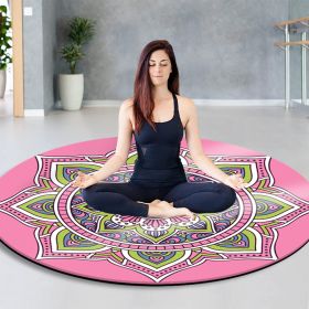 Thickened Non-slip Fitness Home Skipping Rope Wholesale Rubber Yoga Mat (Specification: H0406/140cm Diameter)