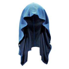 U-shaped Cold Hoodie Towel Gym Beach (Specification: Sky Blue/65X30CM)