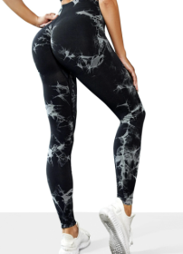 Self Pickup Only - Four Seasons Printed Nine Point Sports Yoga Pants (size: small)