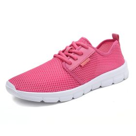 Casual wild running net shoes men's sports shoes (Specification: Red/35.)