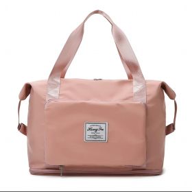 Foldable Large Capacity Women Gym Bags Shoulder Bag Women Training Travel Handle Handbag Yoga Sport Crossbody Tote Bag Women (Specification: Pink b)