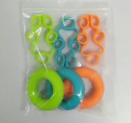 Silicone Finger Trainer Hand Gripper Resistance Bands Fitness (Specification: Pull grip 6PCS)