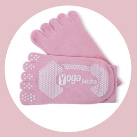 1pair Women Yoga Socks Anti-slip Five Fingers Backless Cotton Silicone Non-slip 5 Toe Winter Female Ballet Gym Foot Care Socks (Specification: Style8)
