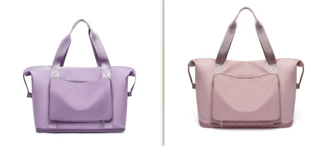 Foldable Large Capacity Women Gym Bags Shoulder Bag Women Training Travel Handle Handbag Yoga Sport Crossbody Tote Bag Women (Specification: Pink no cloth label set)