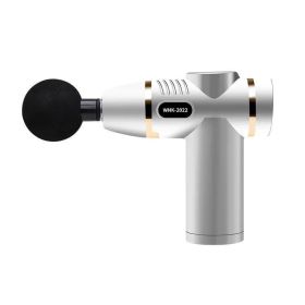 Mini Fascia Gun Mini Massage Gun Muscle Relaxer (Specification: New silver fascia gun/USB)