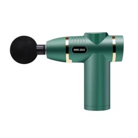 Mini Fascia Gun Mini Massage Gun Muscle Relaxer (Specification: A dark green/USB)
