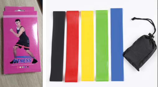 5 Level Resistance Rubber Bands Yoga Training Elastic Bands (Specification: Set/1PC)
