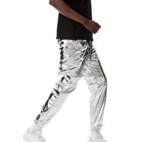 New Fashion Metallic Jogging Pants (Specification: Silver/2XL)