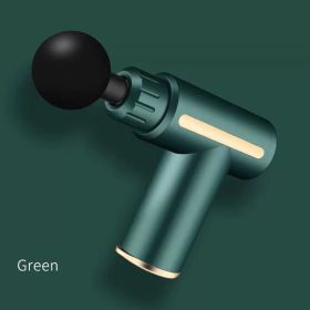 Mini Fascia Gun Mini Massage Gun Muscle Relaxer (Specification: New dark green fascia gun/USB)