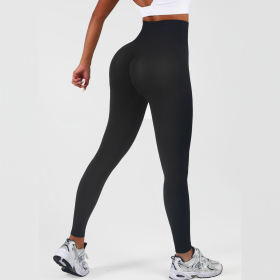 Women High Waisted Leggings, Tummy Control Pants, Full Length Soft Stretchy Yoga Pants (Color: Black, size: X-Large)