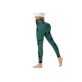 Women's Printed Nine-Point Yoga Pants - Print Style 14 (size: X-Large)