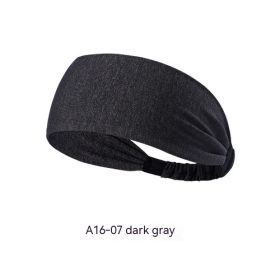 Quick-drying Antiperspirant Yoga Hair Band For Women (Color: dark gray)