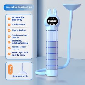 Breathing Dumbbell Abdominal Breathing Trainer (Specification: Digital Display Rabbit Style/Blue)