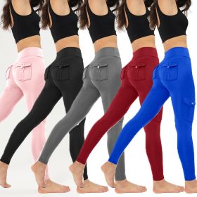 Yoga Pocket Pants (Option: Multicolor 5piece set, size: XXL)