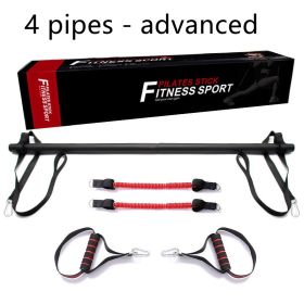 Pilates Bar Kit With Resistance Bands Portable Home Gym Workout Equipment Perfect Stretched Fusion Exercise Bar And Bands (Specification: Cloth casing 4pipes)