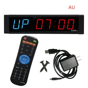 Countdown Timer Gym New Training Electronic Timer (Specification: Black/AU)