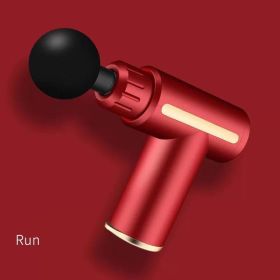 Mini Fascia Gun Mini Massage Gun Muscle Relaxer (Specification: New Excellence Red Fascia Gun/USB)