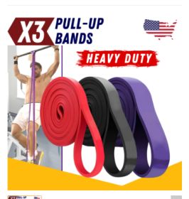 Men's And Women's Fashion Fitness Stretch Resistance Bands (Specification: Red Black Purple/Set)