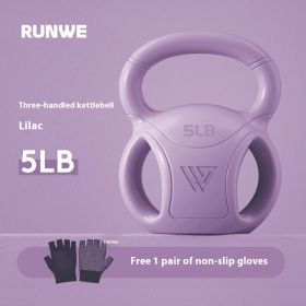 Kettlebell Universal Exercise Shaping Fitness Equipment Home Use (Specification: 5 Pounds Lilac Purple)