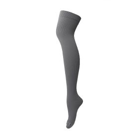 Outdoor Stretch Over The Knee Pressure Exercise Running Cycling Long Tube Compression Socks (Specification: Gray/S M)