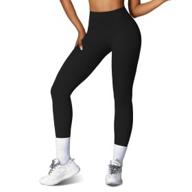 Women's High-Waist Workout Leggings - Compression Yoga & Running Pants, 25-Inch Inseam, No Front Seam, 5 Colors (Color: Black, size: small)