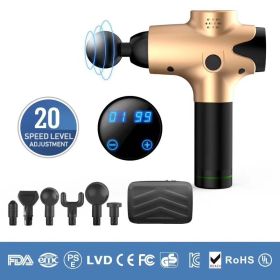 Massage Gun Fitness Equipment Fascia Gun (Specification: Gold/AC)