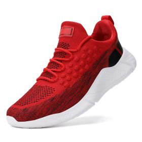 Jogging shoes casual shoes (Specification: Red black/45)