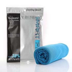 Sports towel quick-drying towel (Specification: Blue/30x100cm)