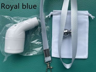 Deep Breathing Bite Lung Whistle Lung Capacity Exercise Device (Specification: Solid Color Cap Treasure Blue/1PCS)