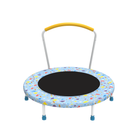 36inch Mini Trampoline For Kids Ages 1-6 Indoor Outdoor Trampoline With Handle  For Kids (Specification: Blue)