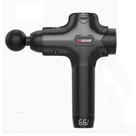 Fascia Gun Massage Gun Muscle Vibration Fitness Massage Equipment (Specification: Black/US)