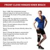 Swede-O Front Close Hinged Knee Brace - Black