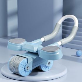 Men And Women Home Elbow Support Rebound Abdominal Wheel Exercise Fitness Equipment (Specification: Blue/Without timer)