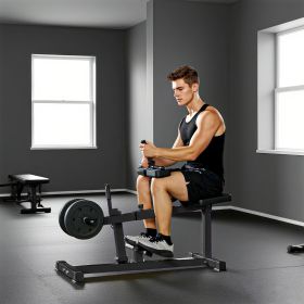 Adjustable Steel Seated Calf Raise Exercise Strength Training Gym Equipment, Black (Specification: Black/1090x480x150 mm)